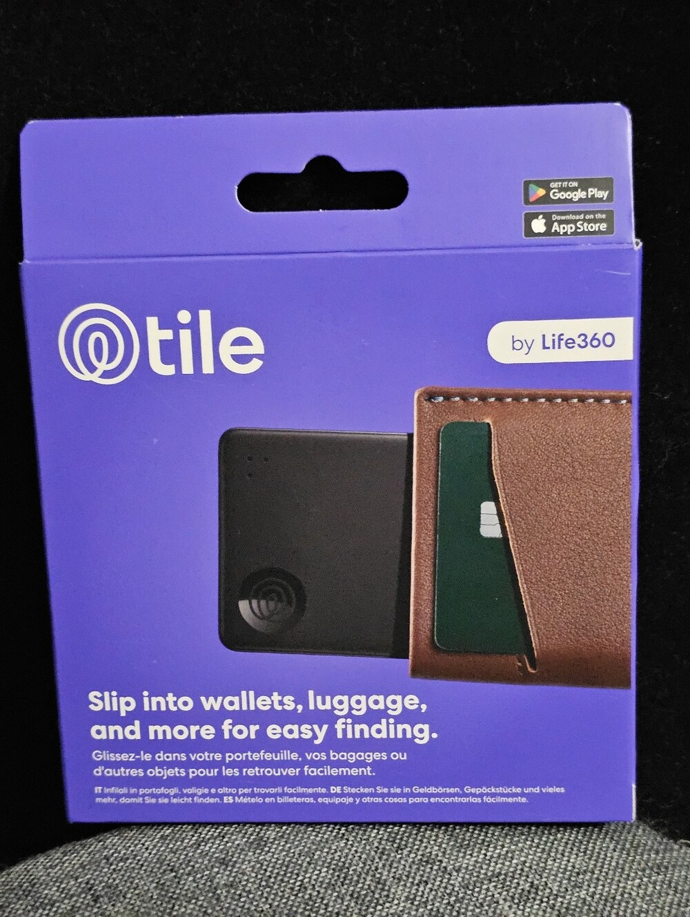 TILE BY LIFE 360 SLIM WALLET FINDER BLUETOOTH LUGGAGE TRACKER ITEM LOCATOR TAG